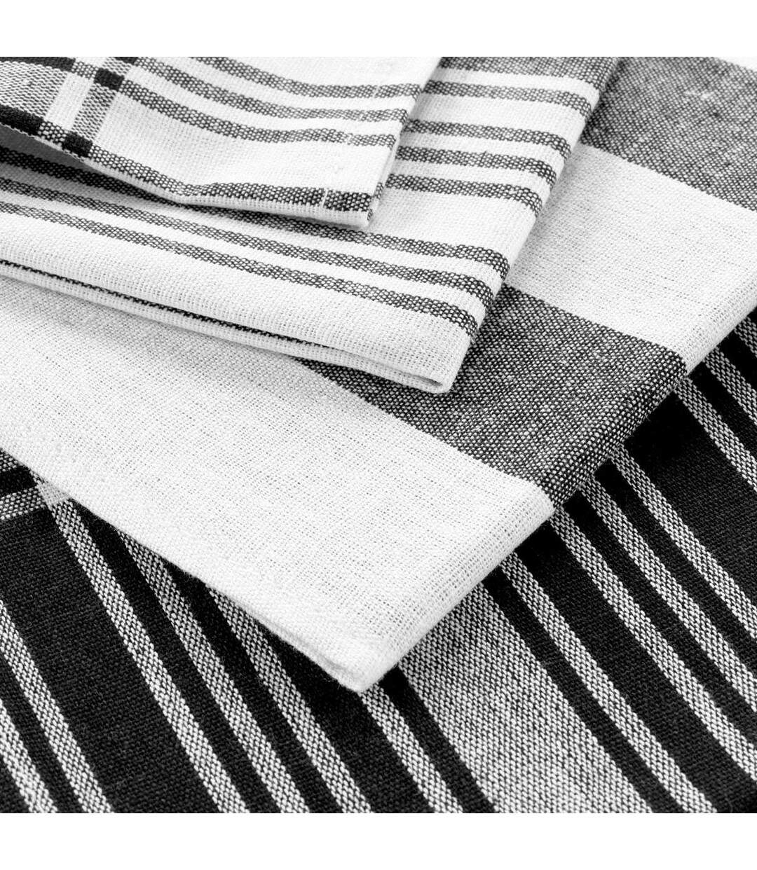 Lot de 3 Torchons Bayado 50x70cm Noir-2