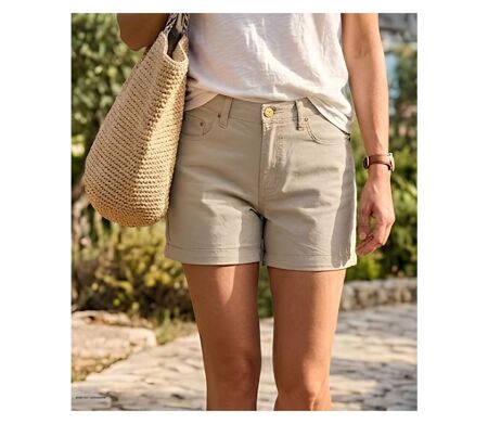 MAYFLOWER SE0340 - Short 5 poches en coton stretch Sable : le confort au naturel