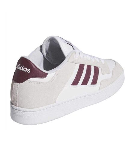 Unisex Adult Rapid Court Trainers White Maroon Adidas