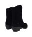 Womens/ladies Dalida Suede Block Heel Western Boots Black Jack Wills-2