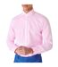 Mens Cotton Twill Long-sleeved Shirt Pink Haines And Bonner-4
