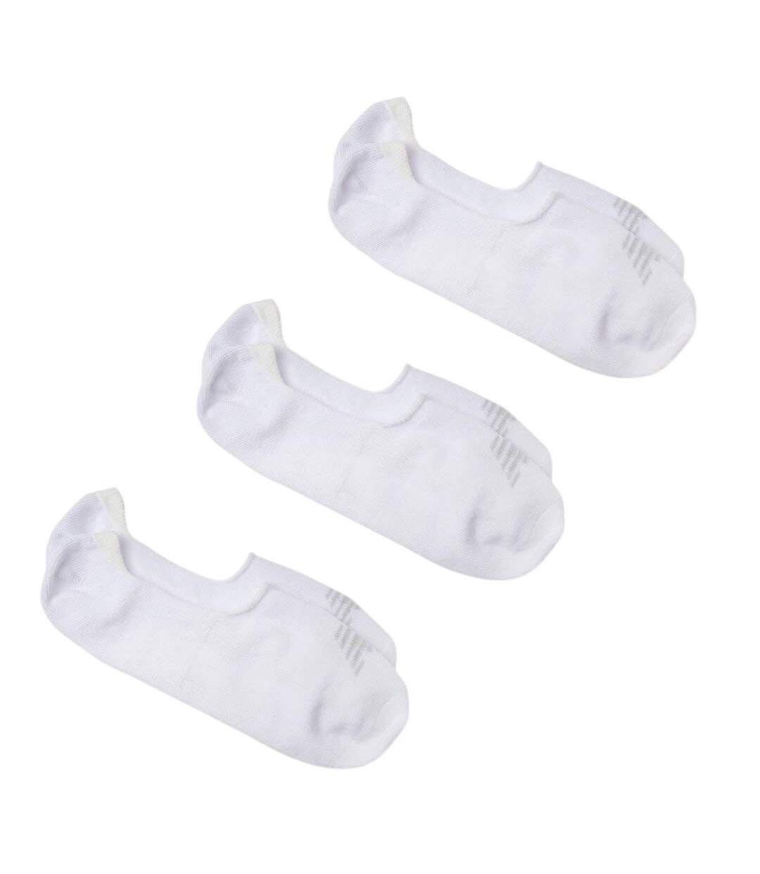 Pack Of 3  Unisex Adult No-show Socks  White New Balance-2