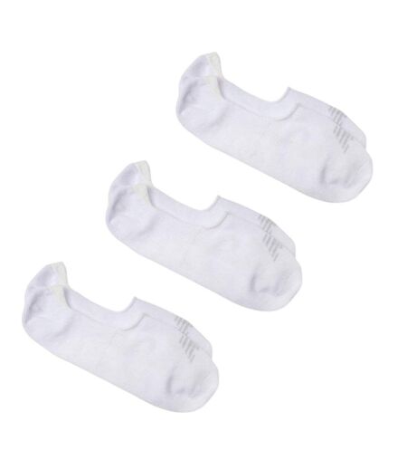 Pack Of 3  Unisex Adult No-show Socks  White New Balance