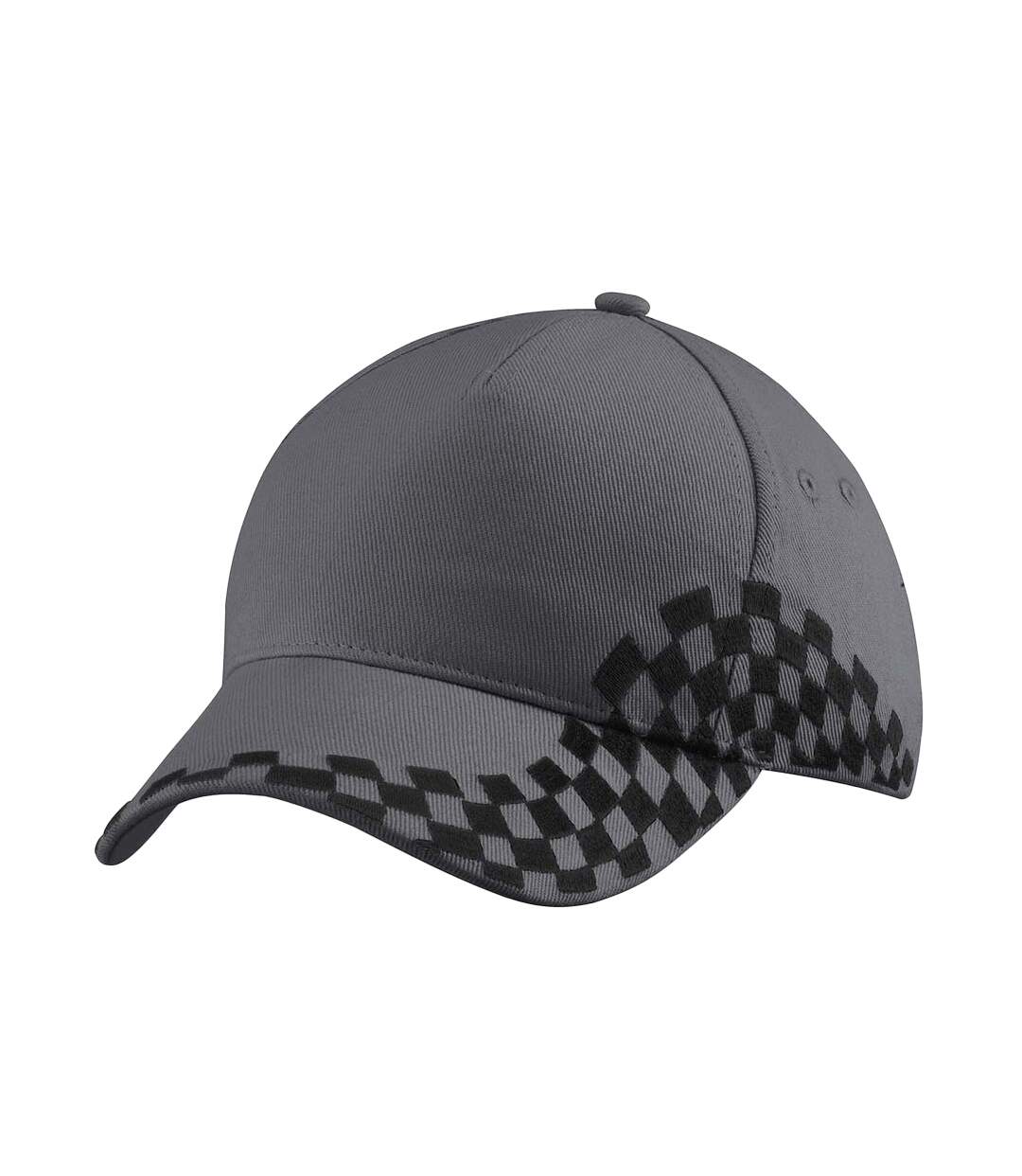 Casquette De Baseball Grand Prix Gris Foncé Beechfield-1
