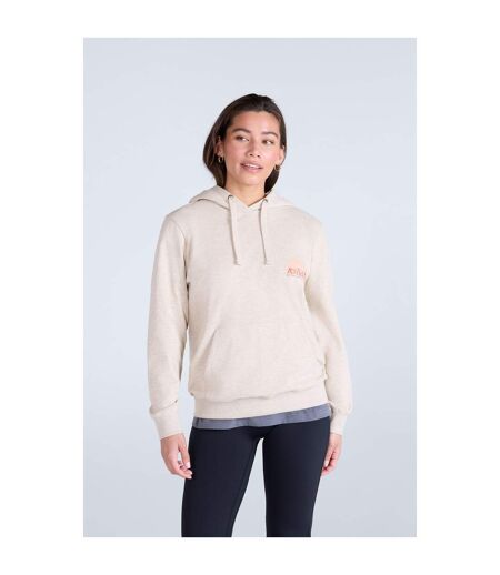 Womens/ladies Maya Organic Hoodie Cream Animal