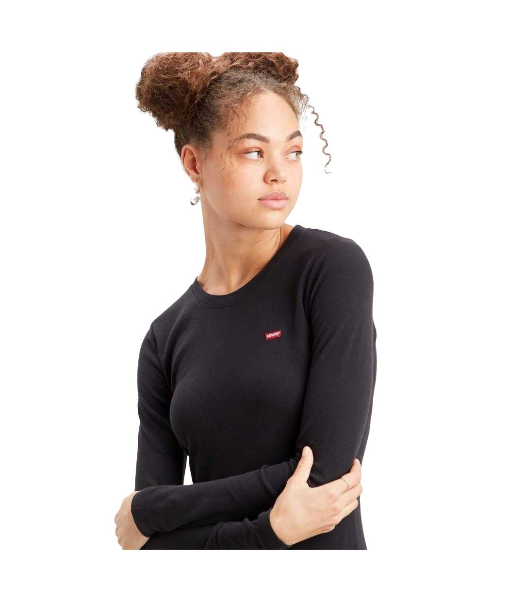 T-shirt Manches Longues Femme Noir Levis-3