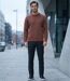 Pull Jacquard MAYFLOWER RH077T - Maille 30% laine Orange Tomette & Acier : confort et style-5