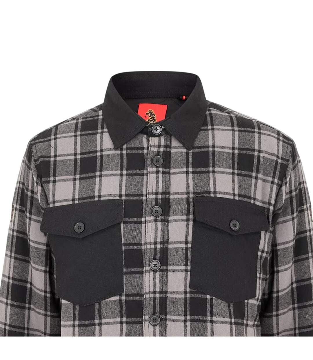 Surchemise Motif/style Motif Écossais Valley Homme Gris Noir Luke-3