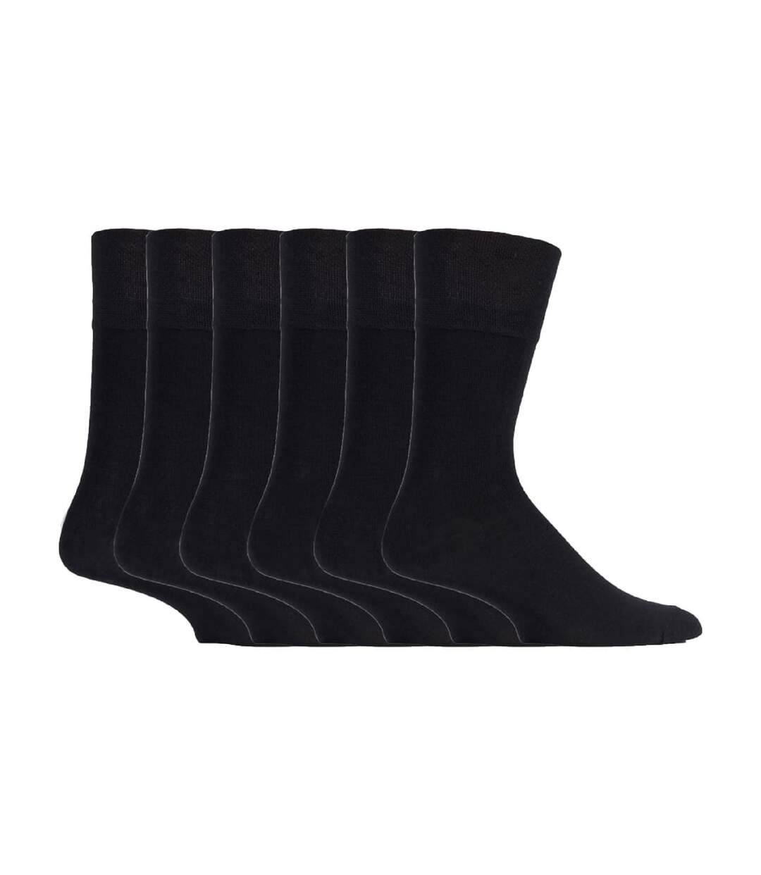 6 Pack Mens Non Elastic Loose Top Bamboo Socks-1