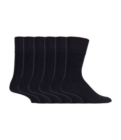 6 Pack Mens Non Elastic Loose Top Bamboo Socks