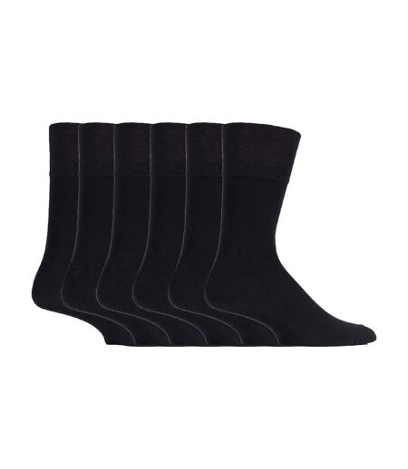 6 Pack Mens Non Elastic Loose Top Bamboo Socks