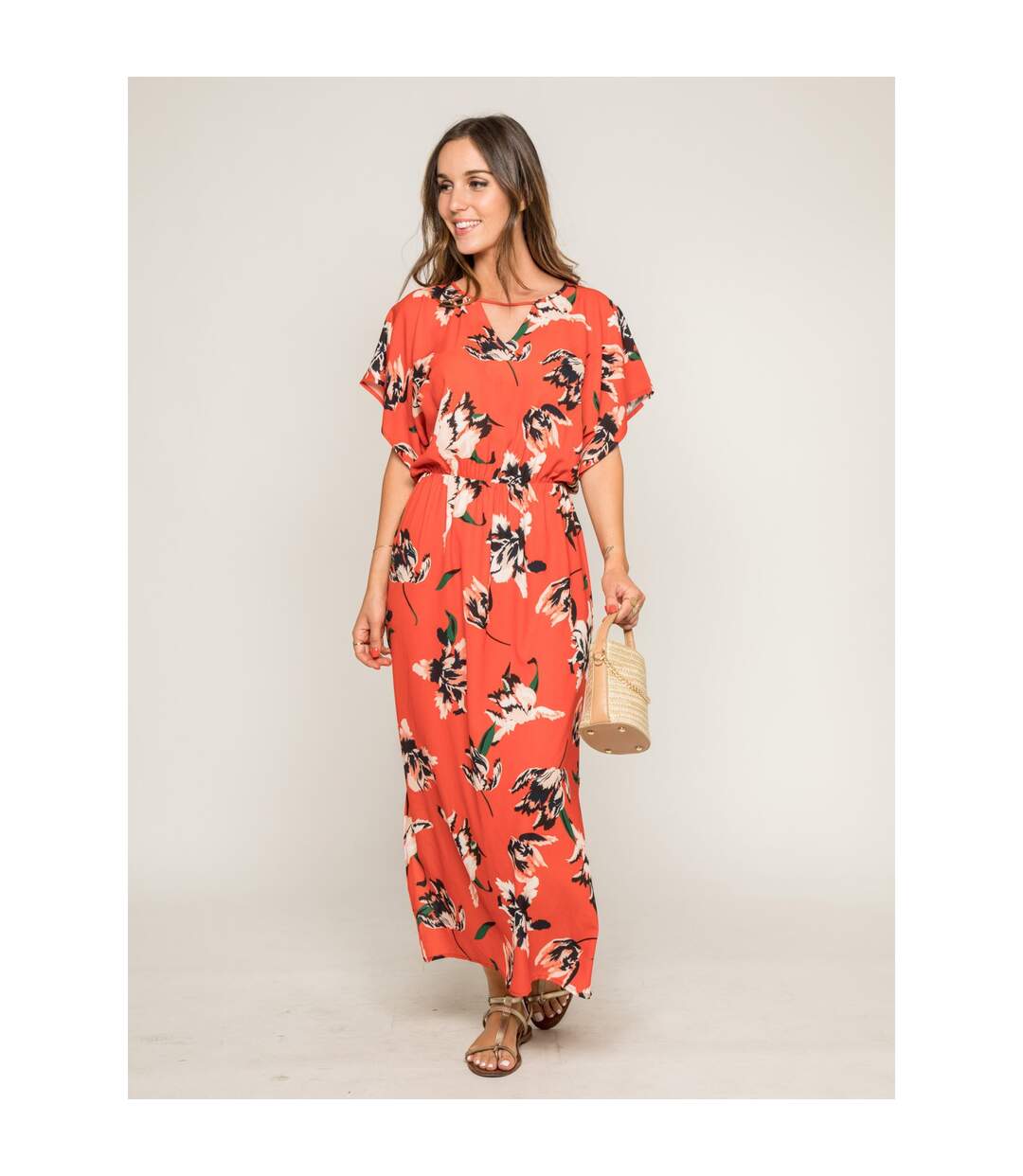 Robe longue imprimée ICHINO - Dona X Lisa-4
