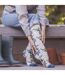 Long Wellington Boots Socks For Women | Floral Welly Socks-4