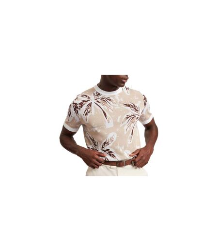 T-shirt Manches Courtes Motif/style Palmier Homme Taupe Ted Baker