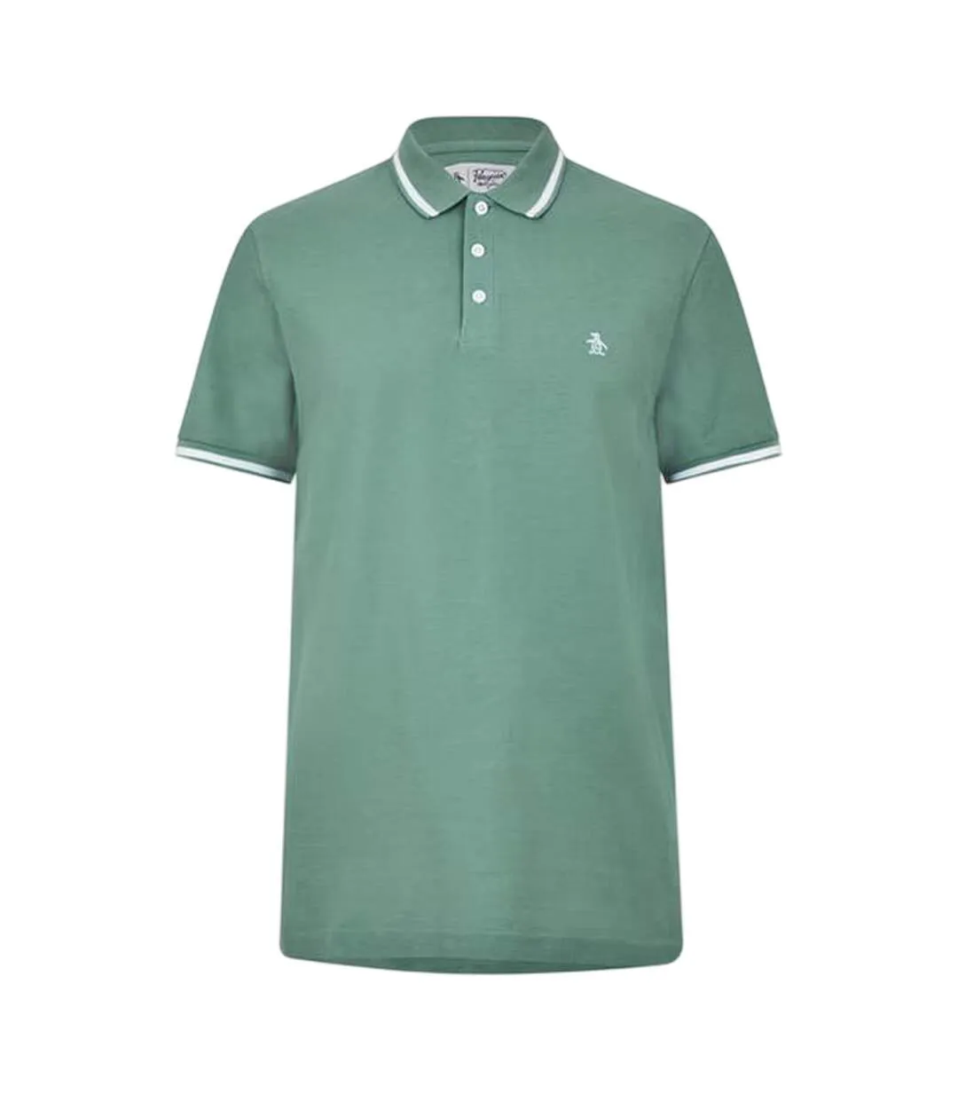 Mens Regular Short-sleeved Polo Shirt Oil Blue Original Penguin-1
