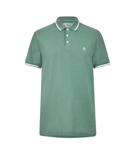 Mens Regular Short-sleeved Polo Shirt Oil Blue Original Penguin