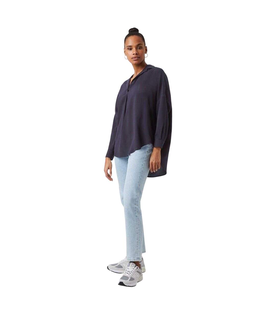 Blouse Manches Longues Femme Bleu French Connection-4