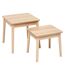 Ensemble de 2 tables à café gigognes effet bois naturel ABANA - Beige-1