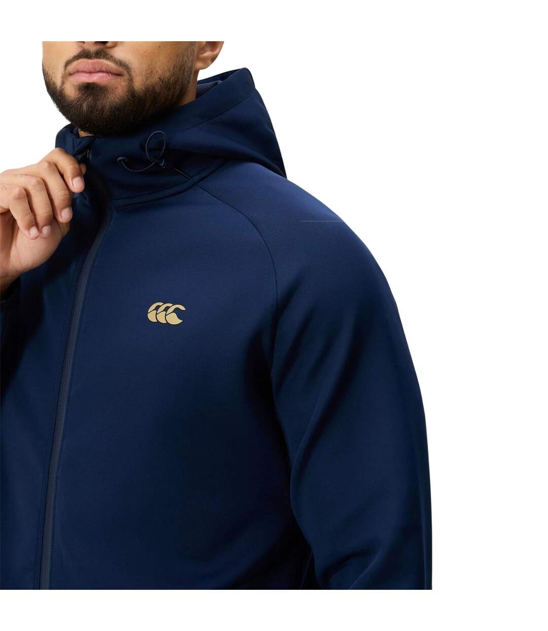 Mens Everest Logo Full Zip Hoodie Black Canterbury-3