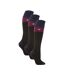3 Pack Ladies Winter 2.3 TOG Thermal Long Knee High Ski Socks-1