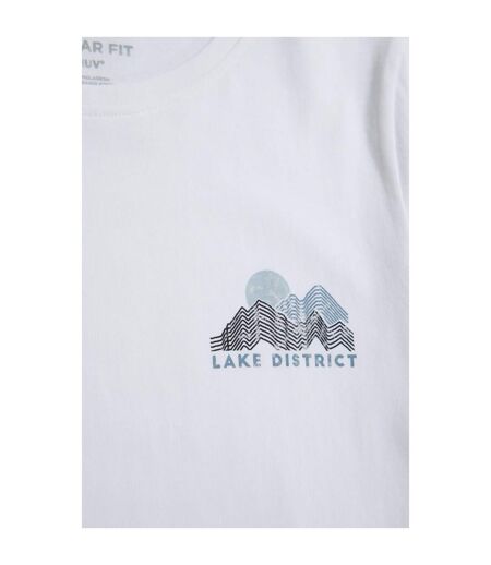 T-shirt Imprimé Graphique En Coton Léger Et Regular À Manches Courtes Femme Blanc Mountain Warehouse