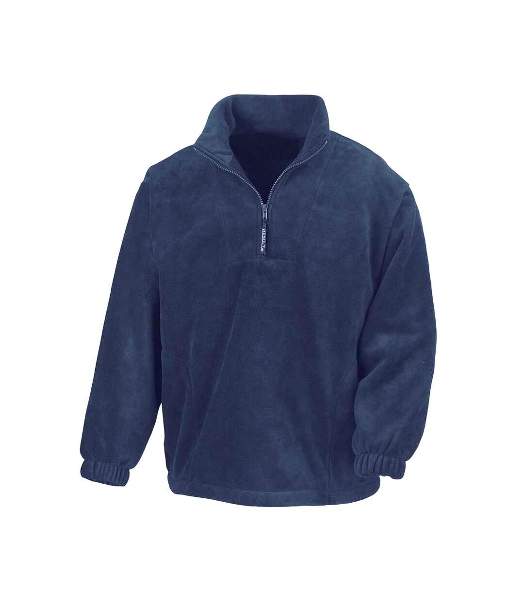 Adults unisex polartherm zip neck fleece navy Result-1