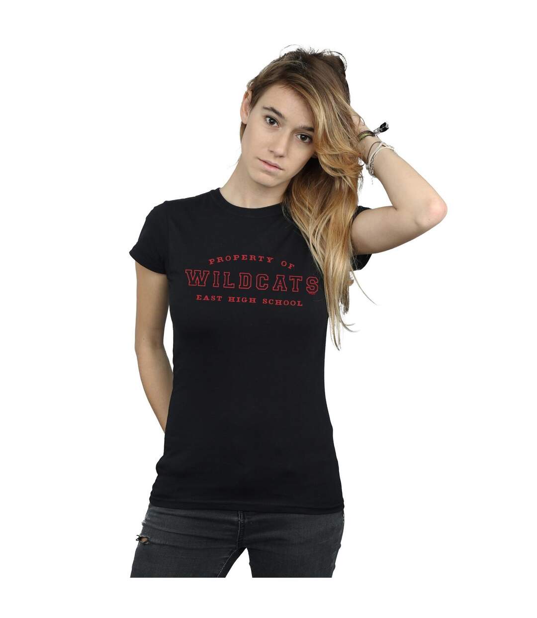 Disney - T-shirt HIGH SCHOOL MUSICAL THE MUSICAL PROPERTY OF WILDCATS - Femme (Noir) - UTBI24340-2