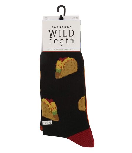 Wild Feet - 3 Pk Mens Novelty Food Themed Cotton Socks