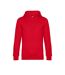 Mens King Hooded Sweater Rouge B&C-1