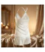 OZABI Pyjama Femme Satiné Débardeur Dentelle Col V Toucher Soie-5