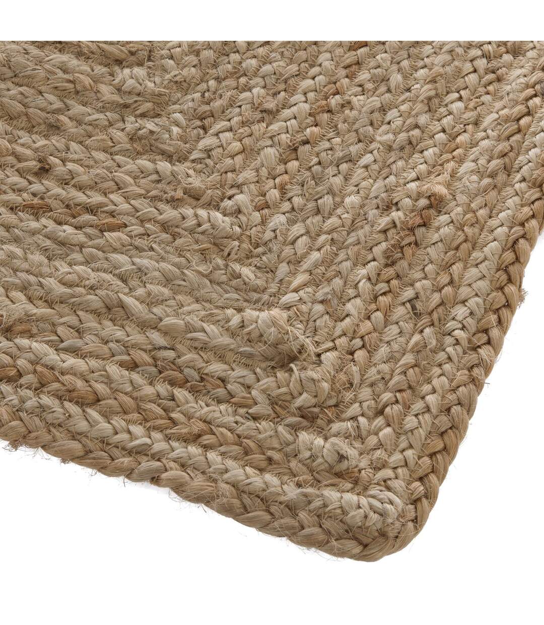 Tapis rectangulaire en jute Scandi - L. 60 x l. 90 cm - Marron-3