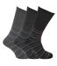 Mens Extra Wide Socks 3 Pairs Grey Generic-1