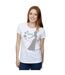 Disney T-shirt en coton Femme/Femme Frozen Elsa Christmas Silhouette (Blanc) - UTBI21902-2