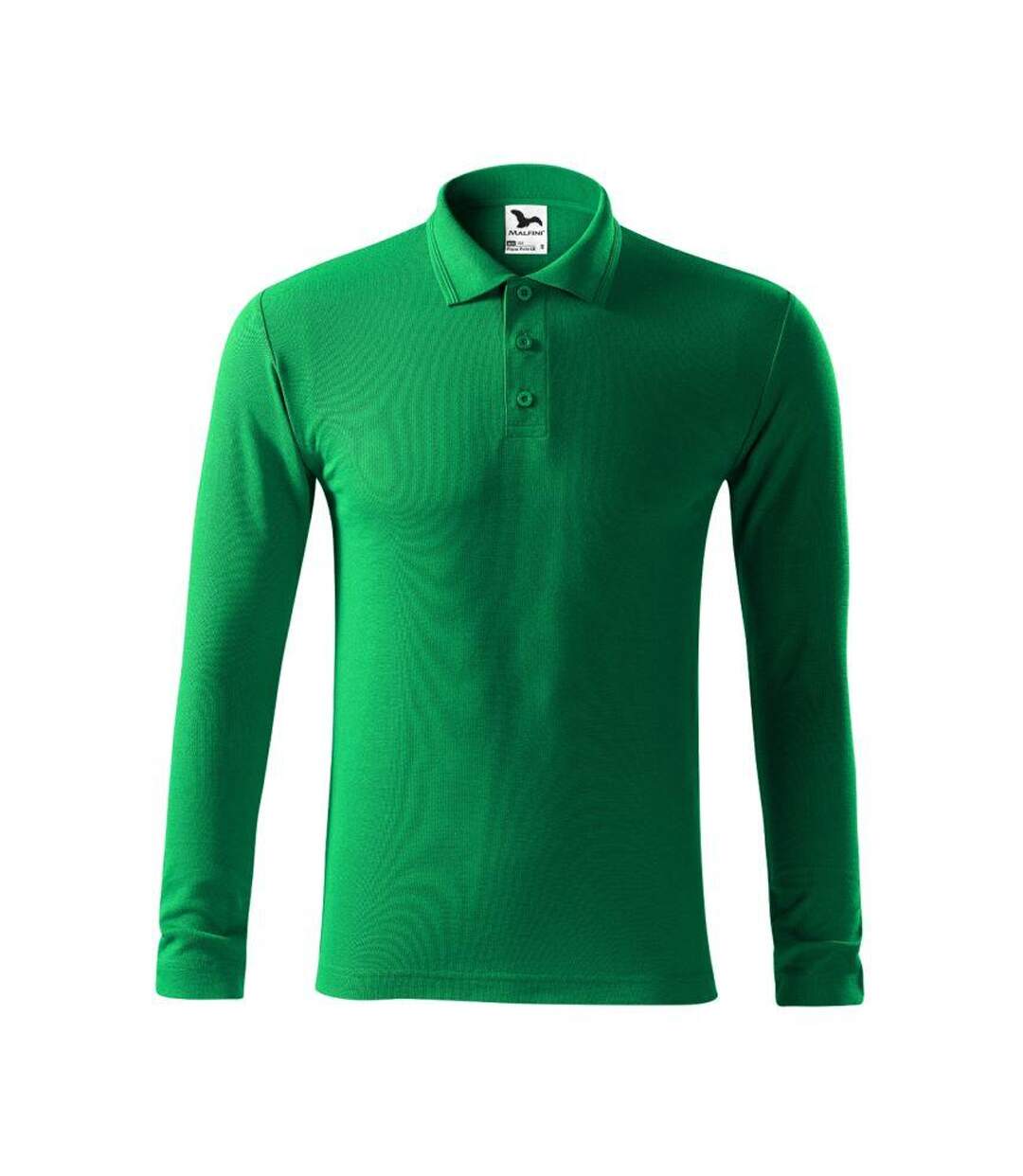 Polo Manches Longues Homme Vert Kelly Malfini-1