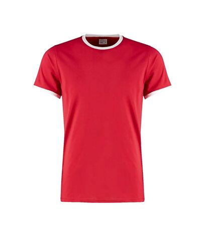 Kustom Kit Mens Fashion Fit Ringer T-Shirt (Red/White) - UTPC3837