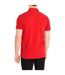 Short sleeve polo shirt with lapel collar RED man