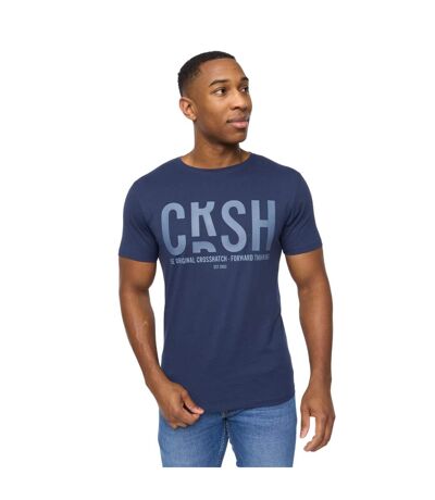 Mens solari t-shirt navy Crosshatch