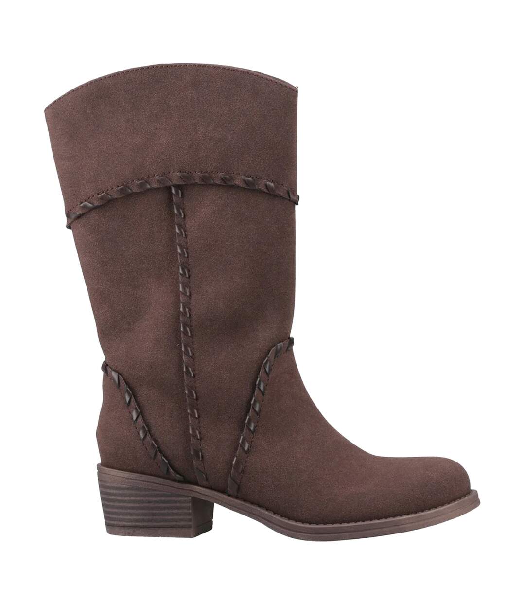Womens/ladies Rowdy Cowboy Boots Dark Brown Rocket Dog-4
