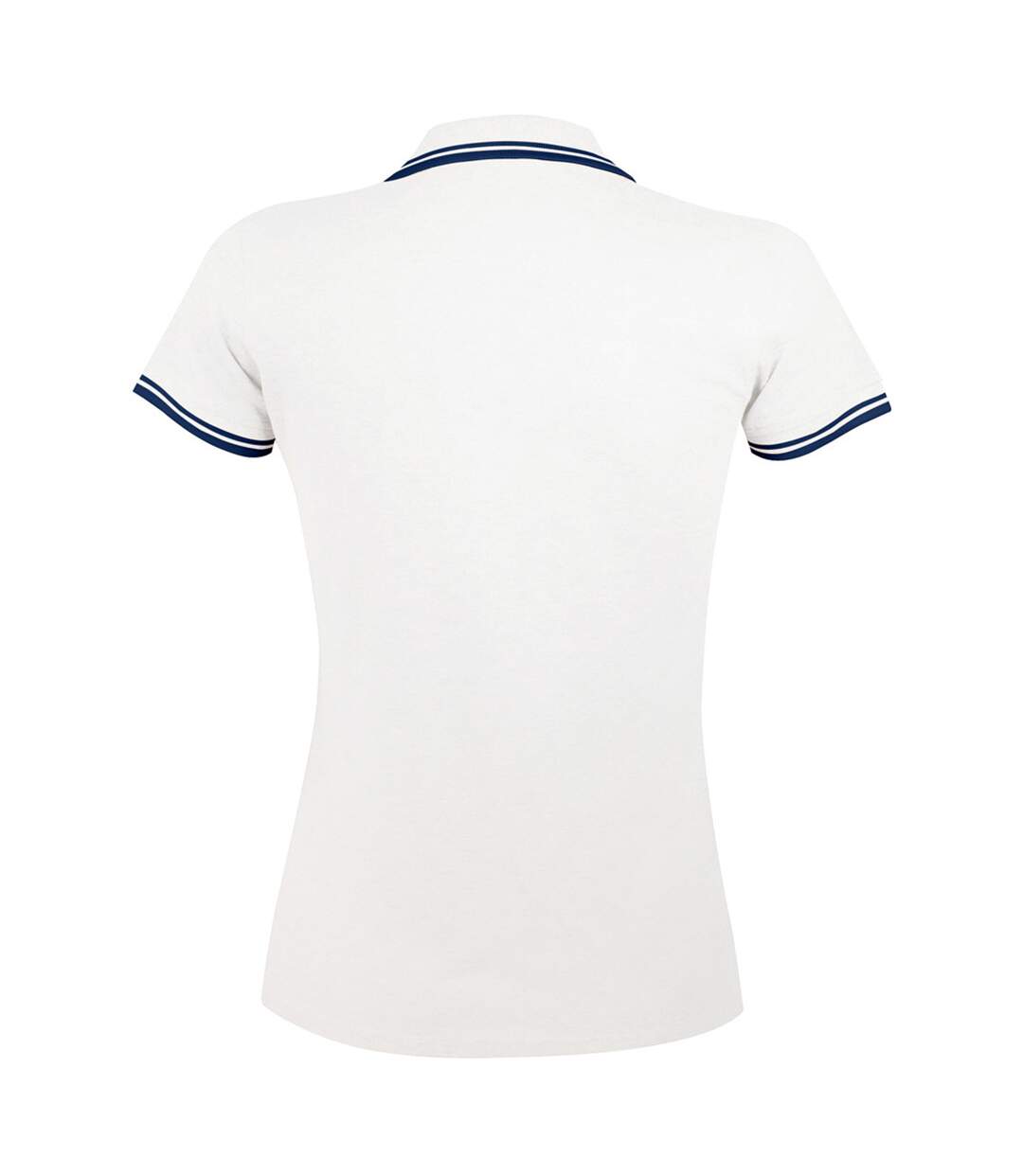 Polo manches courtes pasadena femme blanc/bleu marine SOLS-2