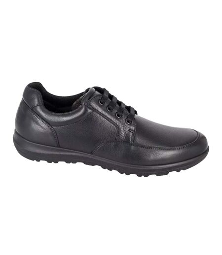 Mens Art Leather Casual Shoes Black IMAC