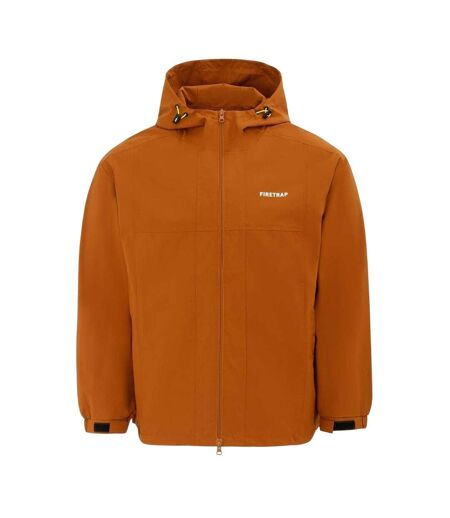 Mens Lightweight Hooded Jacket Coffee Firetrap