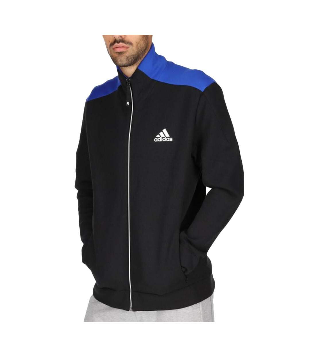 Veste de survêtement noir/bleu homme adidas m zne tracktop - xs-1