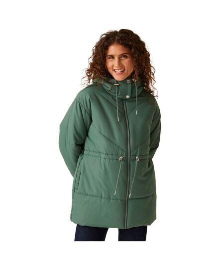 Womens/ladies Rurie Baffled Padded Jacket Dark Forest Green Regatta