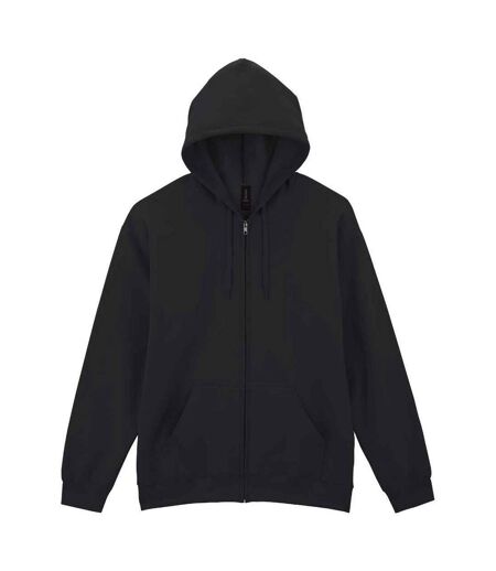 Unisex Adult Softstyle Midweight Full Zip Hoodie Black Gildan