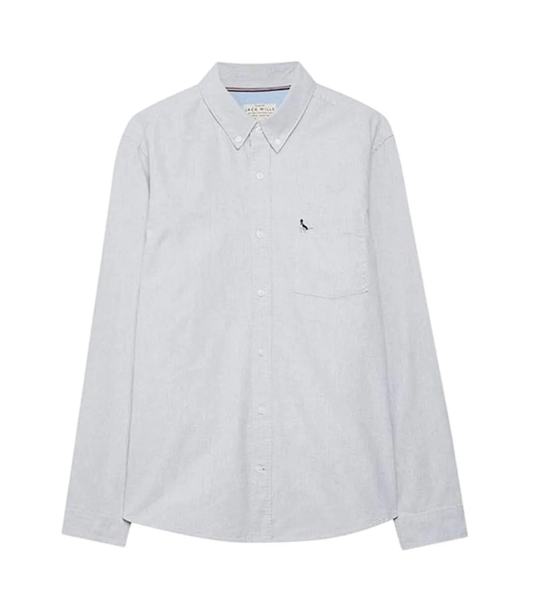 Mens Plain Oxford Shirt Light Ash Jack Wills-2