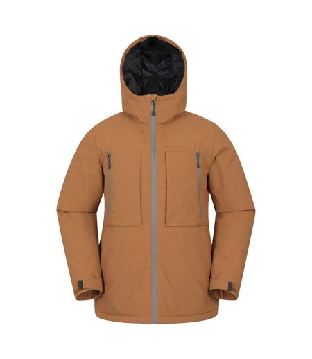 Mens Langdon Water Resistant Padded Parka Tan Mountain Warehouse