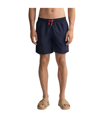 Short De Bain Homme Bleu Rouge Gant