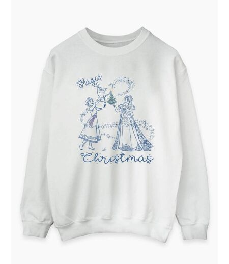 Disney - Sweat FROZEN MAGIC CHRISTMAS - Femme (Blanc) - UTBI19137