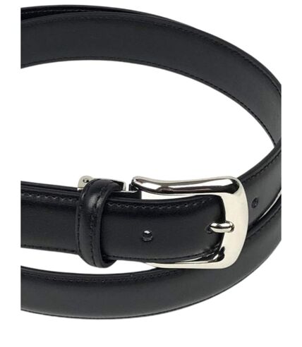 Ceinture en cuir noir homme - Sangle réglable