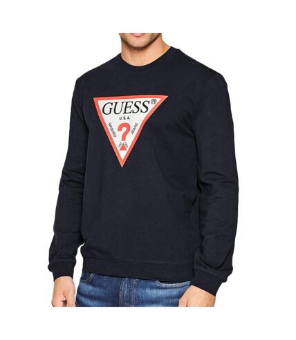 Sweat Marine Homme Guess Triangle Logo - L